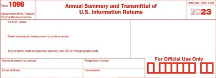 What information do you need to submit a 1096?