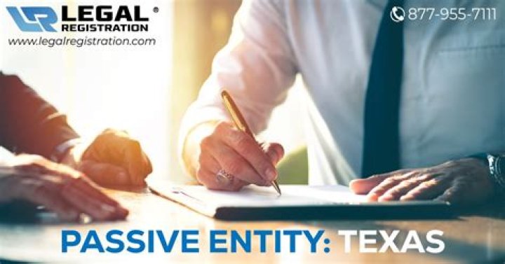 What is a Texas passive entity?