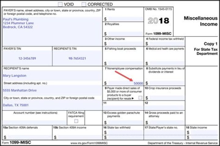 What is the minimum amount for 1099 reporting?