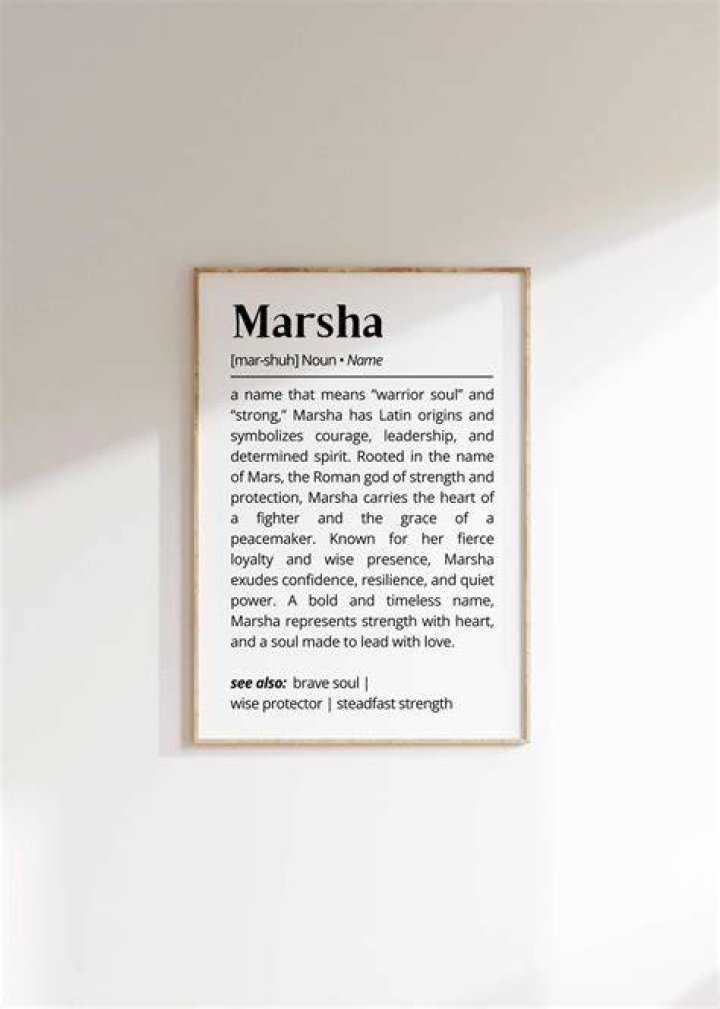 What is the name Marsha short for?