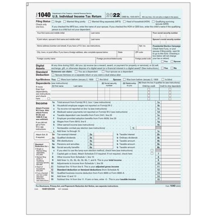 What is the order of tax return forms?