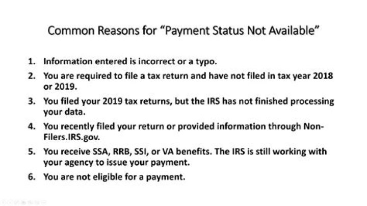 What is the reason for payment status not available?