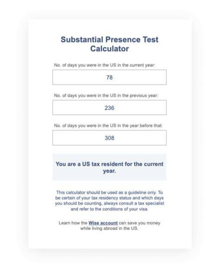 What is us substantial presence test?