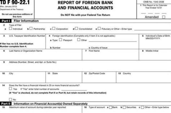 When to file a FBAR for a foreign bank account?