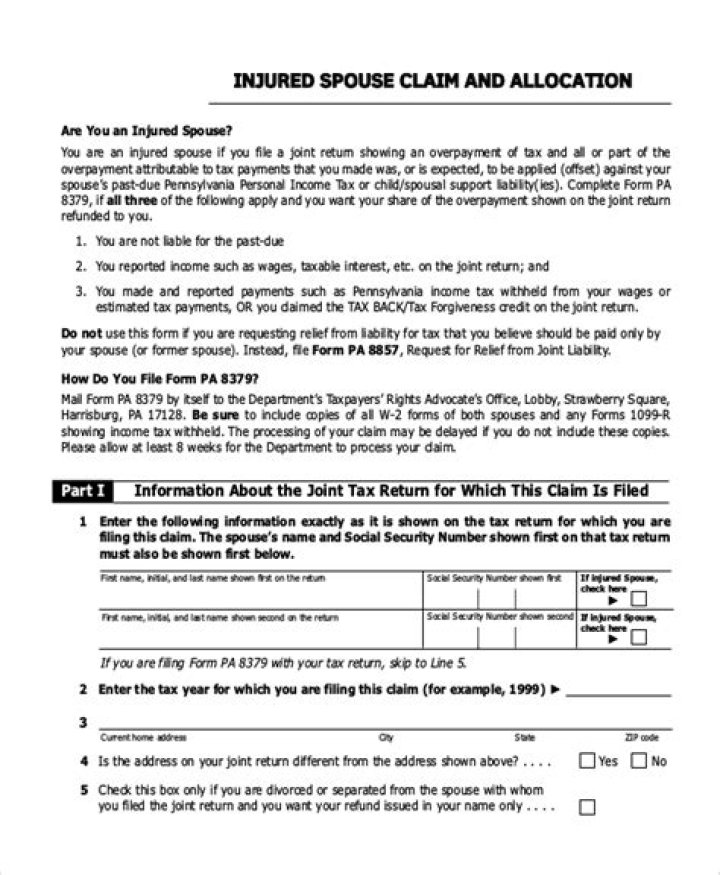 When to file an injured spouse Allocation form?