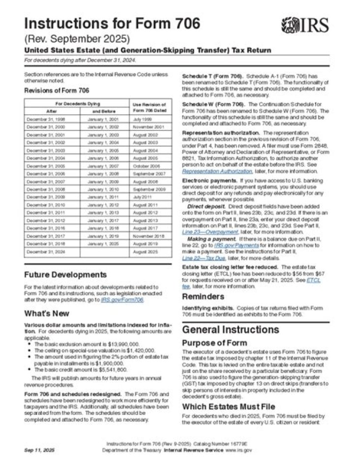 Who fills out Form 706?