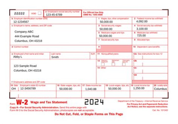 Who should fill out the W-2 form?